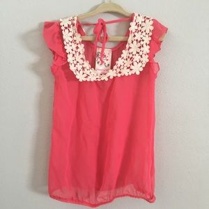 Girls Jenna & Jessie Pink Blouse Size 8 NWOT